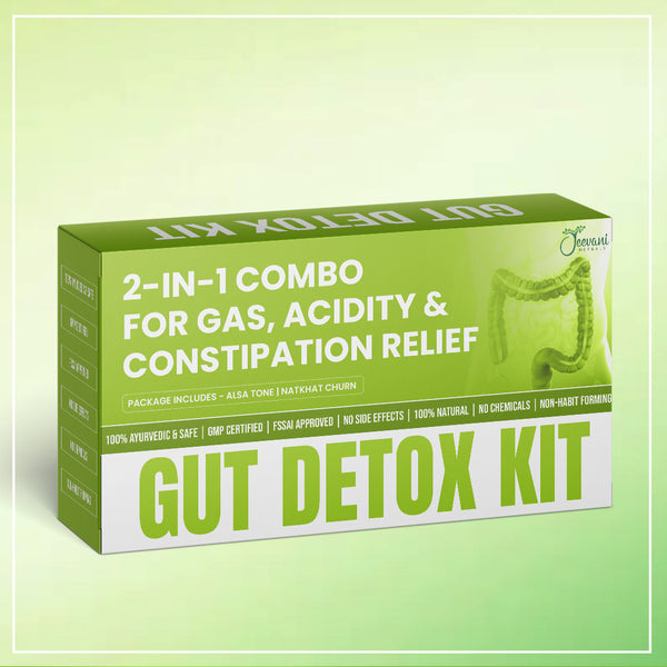 Gut Detox Kit – Ayurvedic 2-in-1 Combo for Gas, Acidity & Constipation Relief
