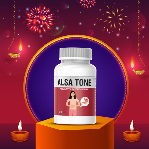 Alsa Tone Tablet - 60 Tablets ( 15 Days Pack ) for Gas & Acidity